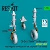 RESKIT RSU35-0074 CH-54A Tarhe landing gear (WITHOUT LOAD) with weighted wheels set for ICM kit (Metal & 3D Printed) 1/35